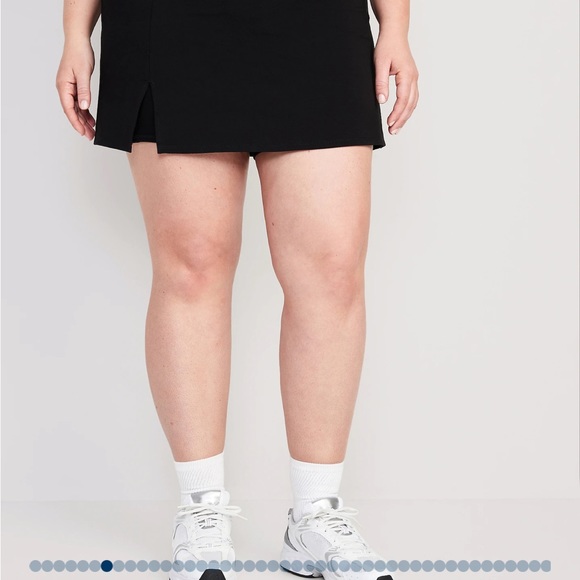 NWT OLD NAVY Extra High-Waisted PowerChill Skort COLOR Black Jack - Picture 8 of 11